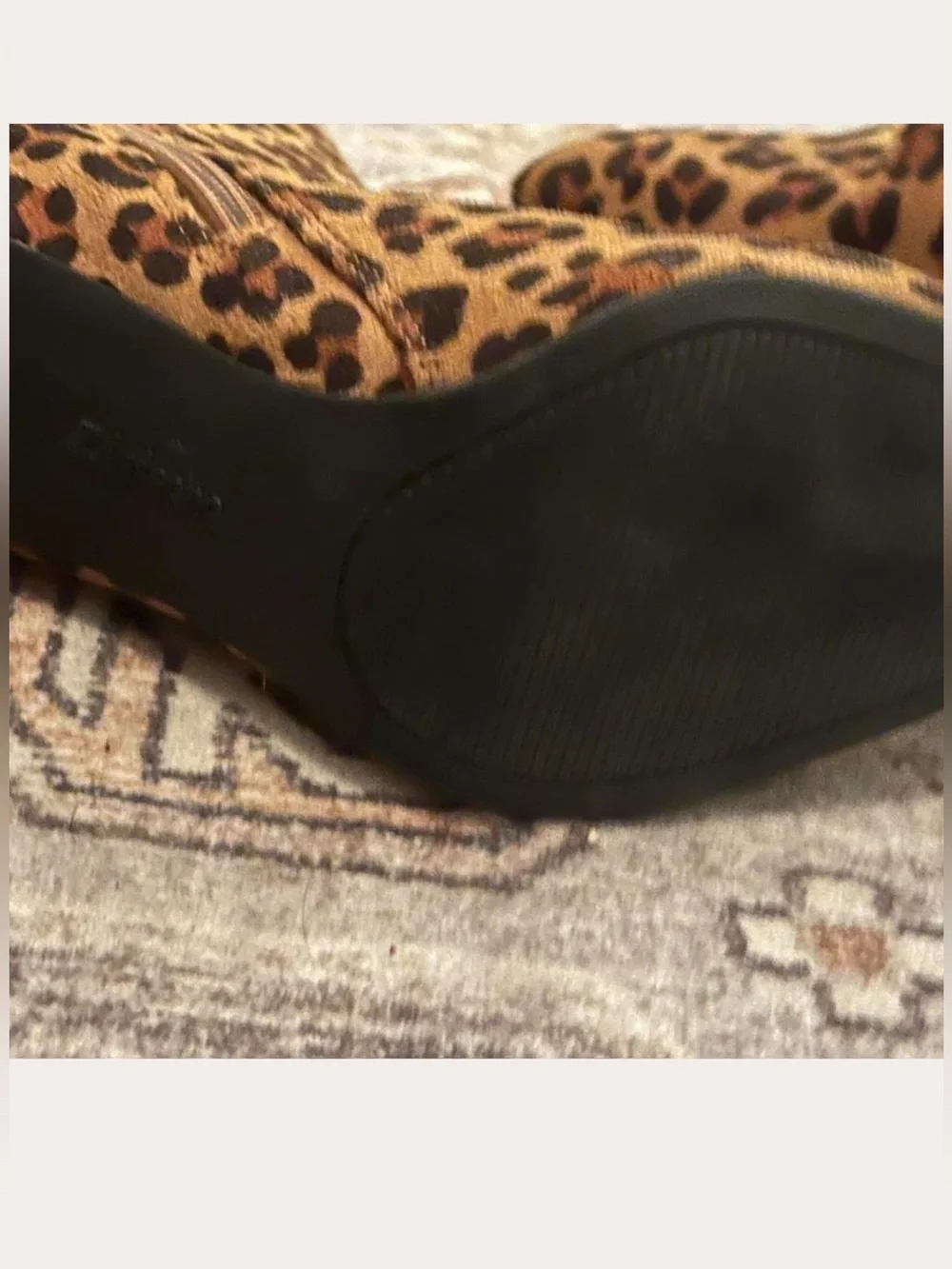 Leopard Print Pointed Toe Stiletto Ankle Boots - Brown